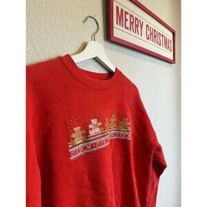 Vintage 1987 Let It Snow Christmas Crewneck Sweatshirt- Women's S/M